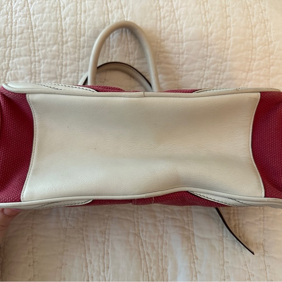 Vintage Coach Gallery Pocket Satchel Bag - Pink & White - Picture 5 of 16